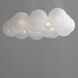 Burst LED 35.25 inch Gold Multi-Light Pendant Ceiling Light in Translucent Frost