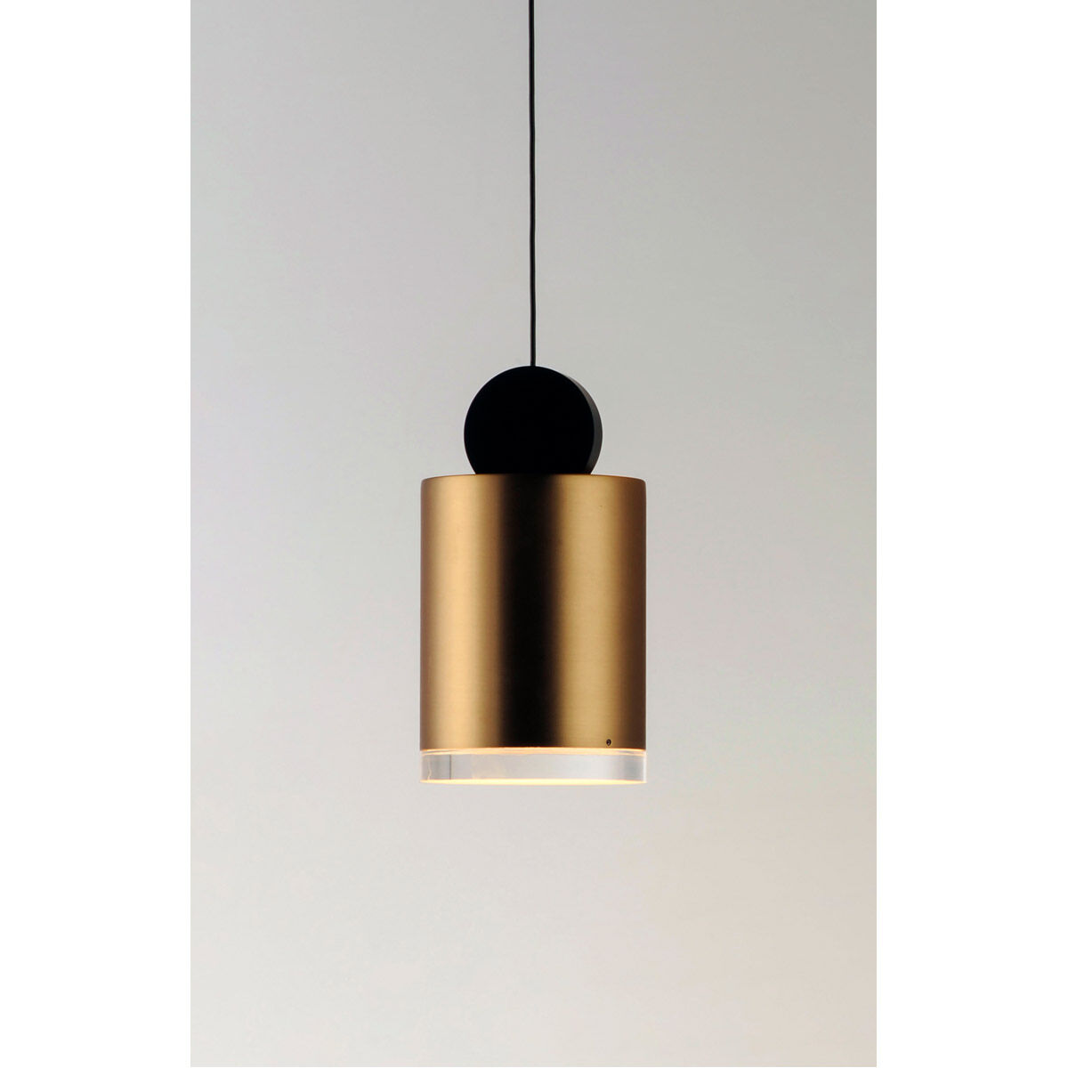 Nob LED 4 inch Black and Gold Single Pendant Ceiling Light