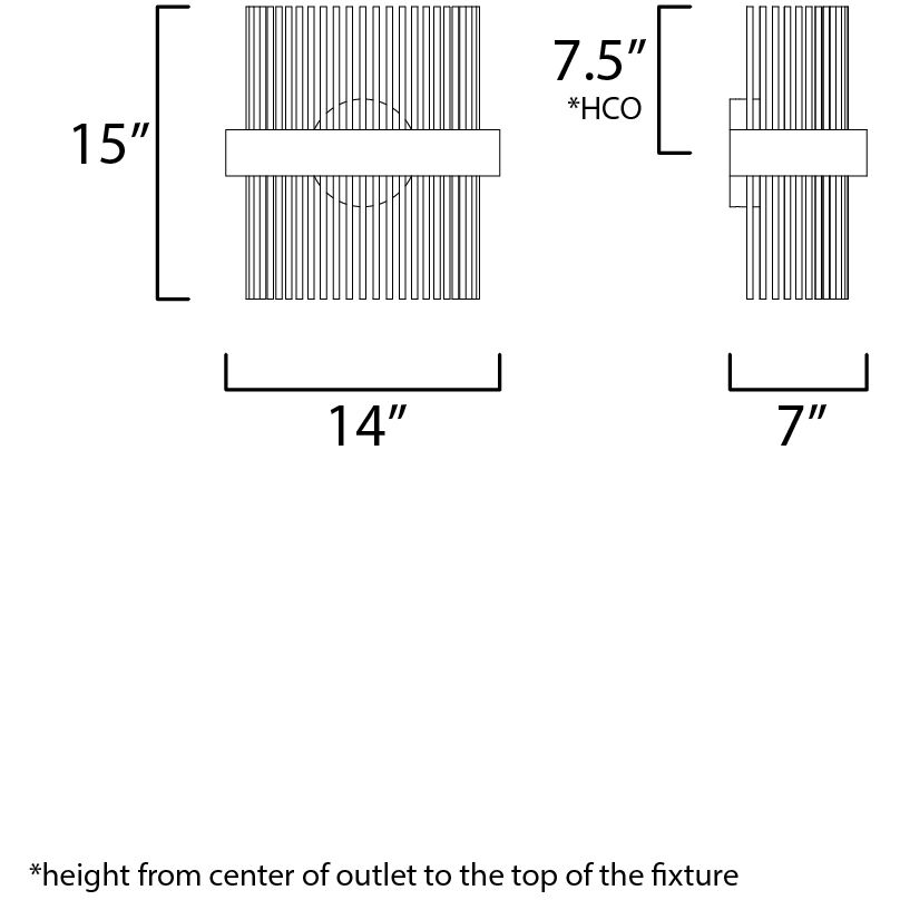 Chimes LED 7 inch Black and Satin Brass Wall Sconce Wall Light