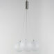 Burst LED 17 inch Satin Nickel Multi-Light Pendant Ceiling Light in Translucent Frost