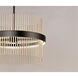 Chimes LED 23.75 inch Black and Satin Nickel Single Pendant Ceiling Light