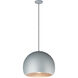 Palla LED 15.75 inch Dark Gray and Coffee Single Pendant Ceiling Light in Dark Grey and Coffee
