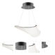 Rinkle LED 9.75 inch Brushed Gunmetal Single Pendant Ceiling Light