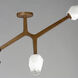 Blossom LED 20 inch Natural Aged Brass Flush Mount Ceiling Light