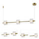 Elysian LED 41.5 inch Natural Aged Brass Linear Pendant Ceiling Light