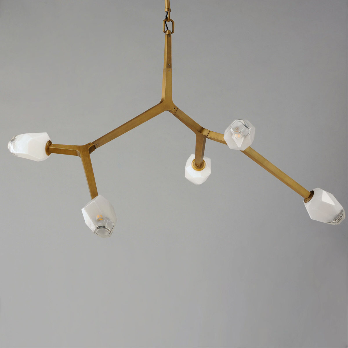 Blossom LED 35.75 inch Natural Aged Brass Multi-Light Pendant Ceiling Light