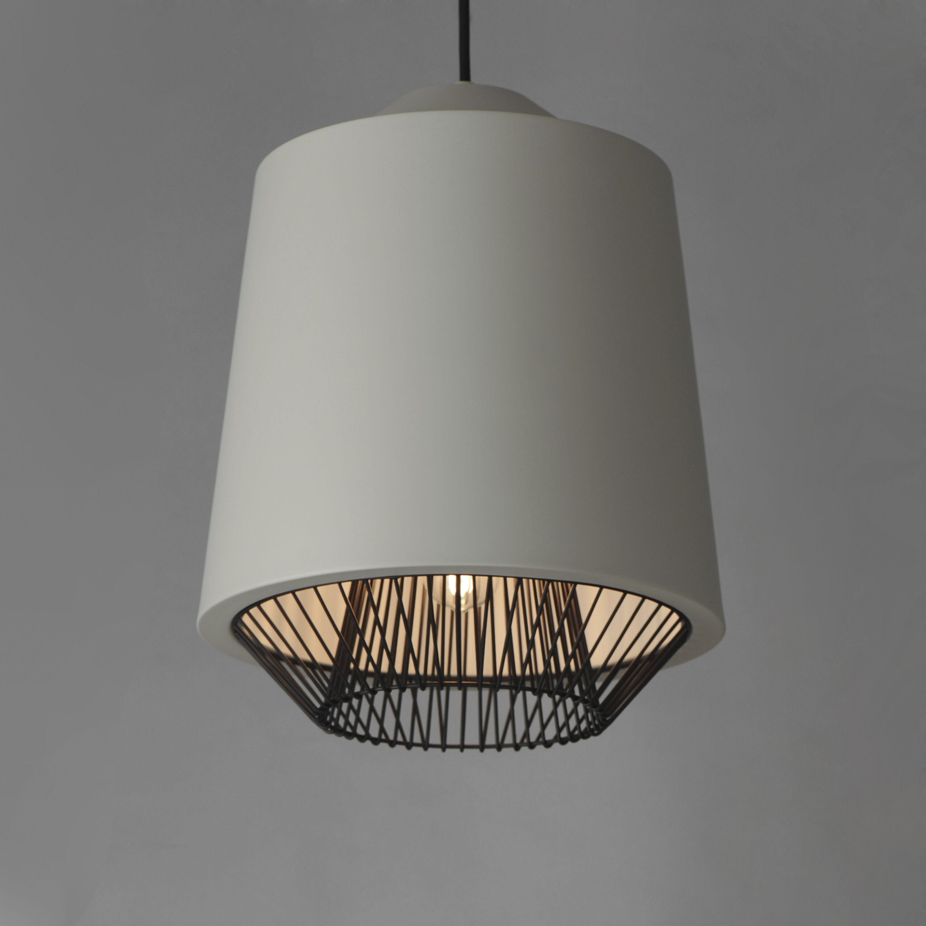 Phoenix LED 15.75 inch Gray and Black Single Pendant Ceiling Light
