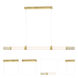 Travertine LED 53.75 inch Travertine and Gold Linear Pendant Ceiling Light