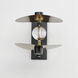 Pearl LED 11.75 inch Black and Natural Aged Brass Wall Sconce Wall Light