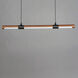 Rollo LED 3 inch Antique Pecan and Black Multi-Light Pendant Ceiling Light