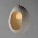 Luna LED 9.5 inch Chaulk White Single Pendant Ceiling Light