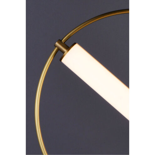 Flare LED 6.25 inch Black and Soft Gold Single Pendant Ceiling Light