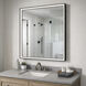 Bevel 36 X 30 inch Brushed Black LED Wall Mirror