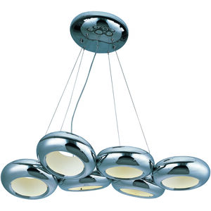 Donuts LED 17.5 inch Polished Chrome Single-Tier Chandelier Ceiling Light