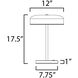 Voto 17.5 inch 8 watt Gunmetal Table Lamp Portable Light in Smoke