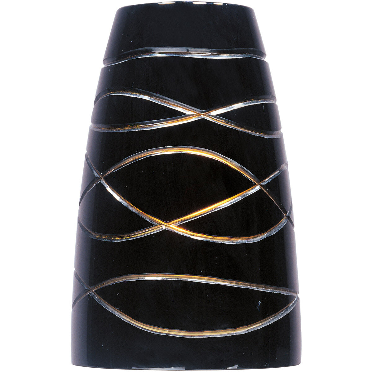 Carte Black Amber Swirl Pendant Glass