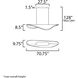 Manta Linear Pendant Ceiling Light in Polished Chrome, Clear Ribbed