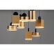 Nob LED 33 inch Black and Gold Linear Pendant Ceiling Light