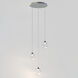Dewdrop LED 15 inch Polished Chrome Multi-Light Pendant Ceiling Light