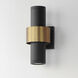 Reveal Outdoor LED 12 inch Black and Gold Outdoor Wall Mount
