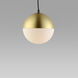 Half Moon LED 7.75 inch Metallic Gold Mini Pendant Ceiling Light
