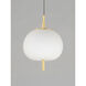 Quest LED 6.25 inch Black and Gold Mini Pendant Ceiling Light