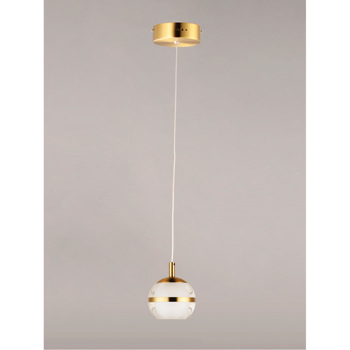 Swank LED 4.5 inch Natural Aged Brass Single Pendant Ceiling Light