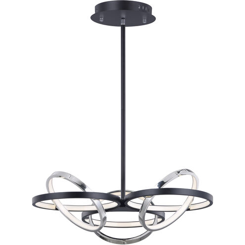 Gyro II LED 26 inch Black and Polished Chrome Single Pendant Ceiling Light