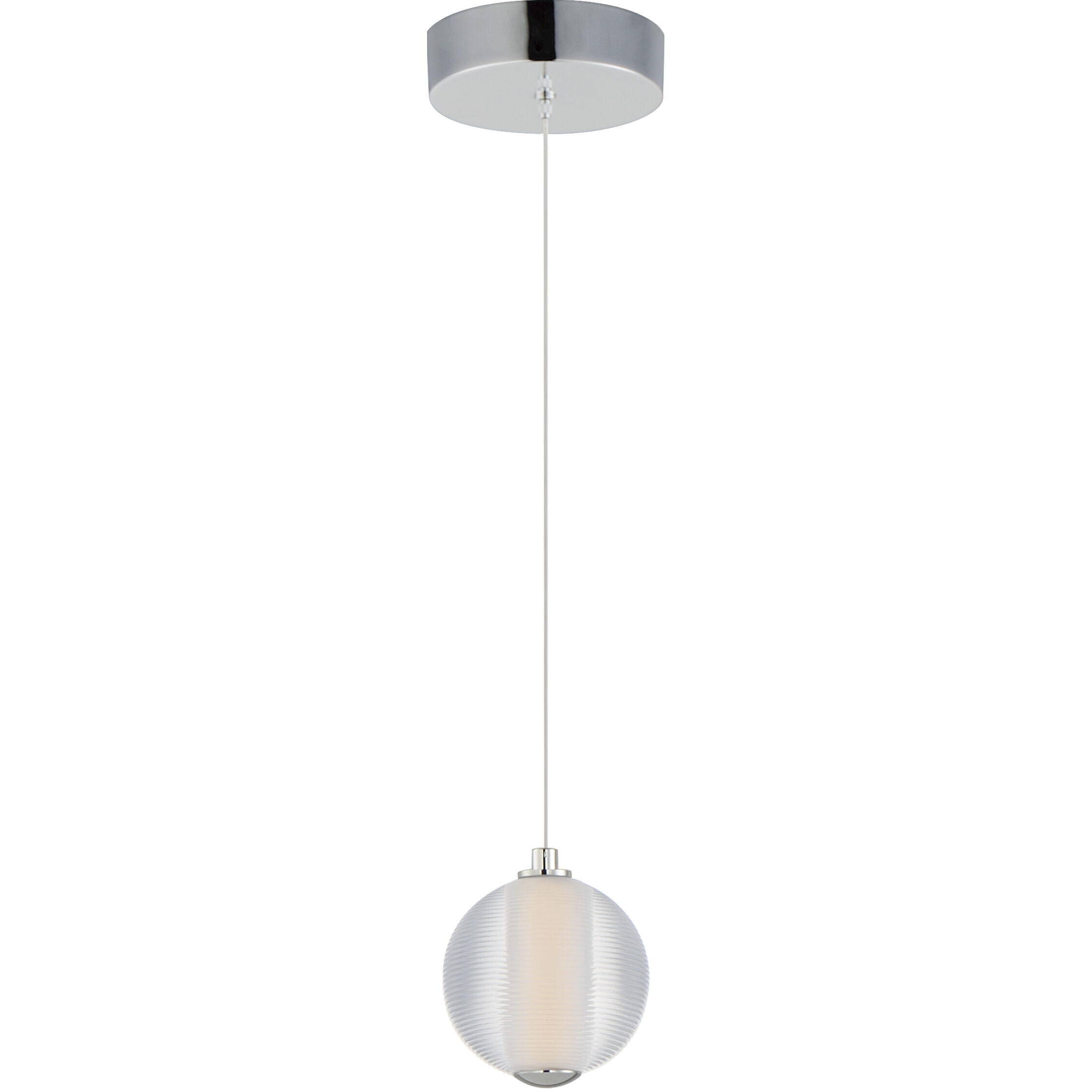 Rhythm LED 4.25 inch Polished Chrome Single Pendant Ceiling Light