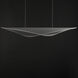 Manta LED 70.75 inch Polished Chrome Linear Pendant Ceiling Light in Clear Ribbed