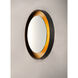 Floating 23.5 X 23.5 inch Gold Leaf and Black LED Mirror