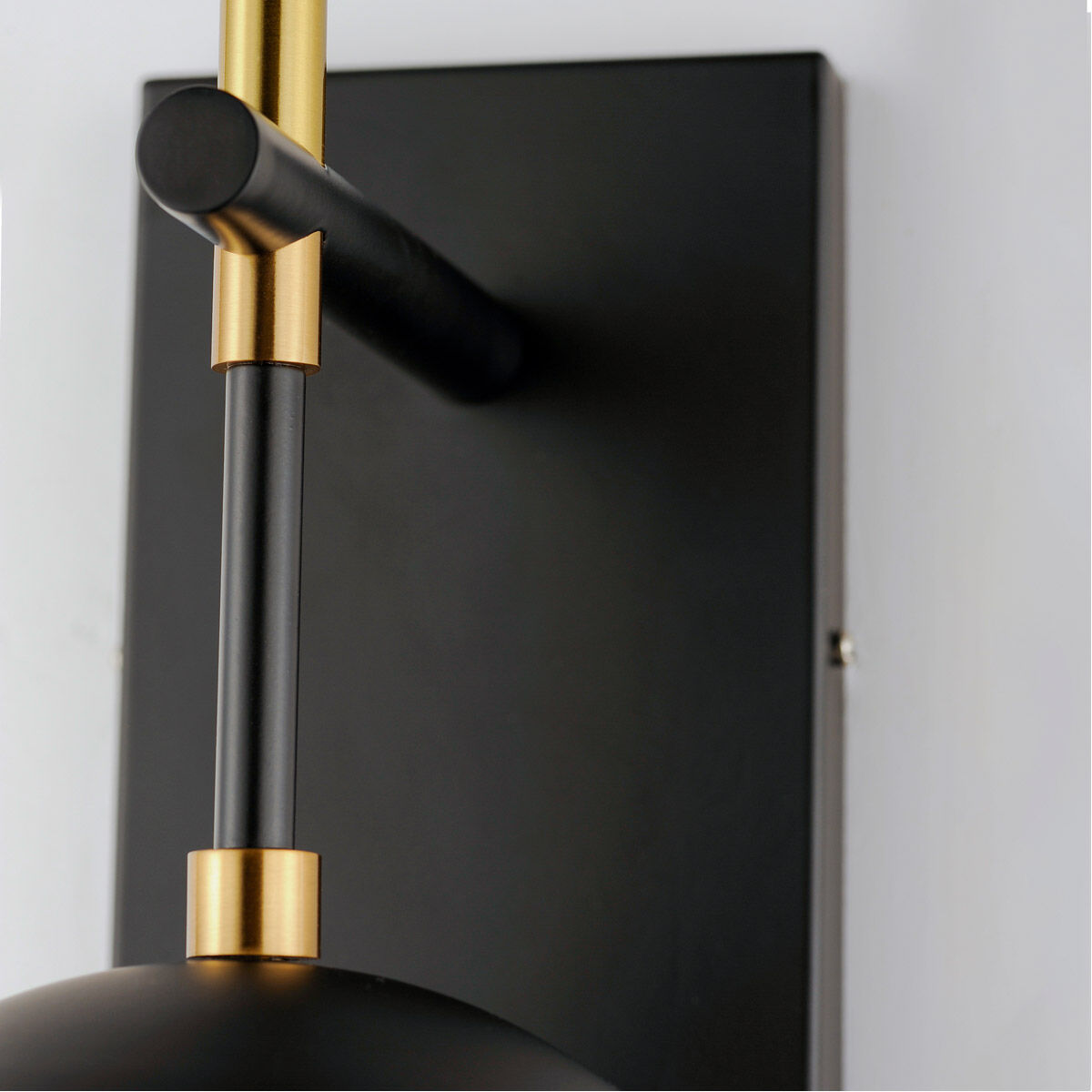 Nucleus LED 7 inch Black and Natural Aged Brass Wall Sconce Wall Light