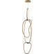 Unity LED 12.5 inch Brushed Champagne Multi-Light Pendant Ceiling Light