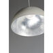 Hemisphere LED 14 inch Gloss Taupe/Aluminum Single Pendant Ceiling Light in Gloss Taupe and Aluminum