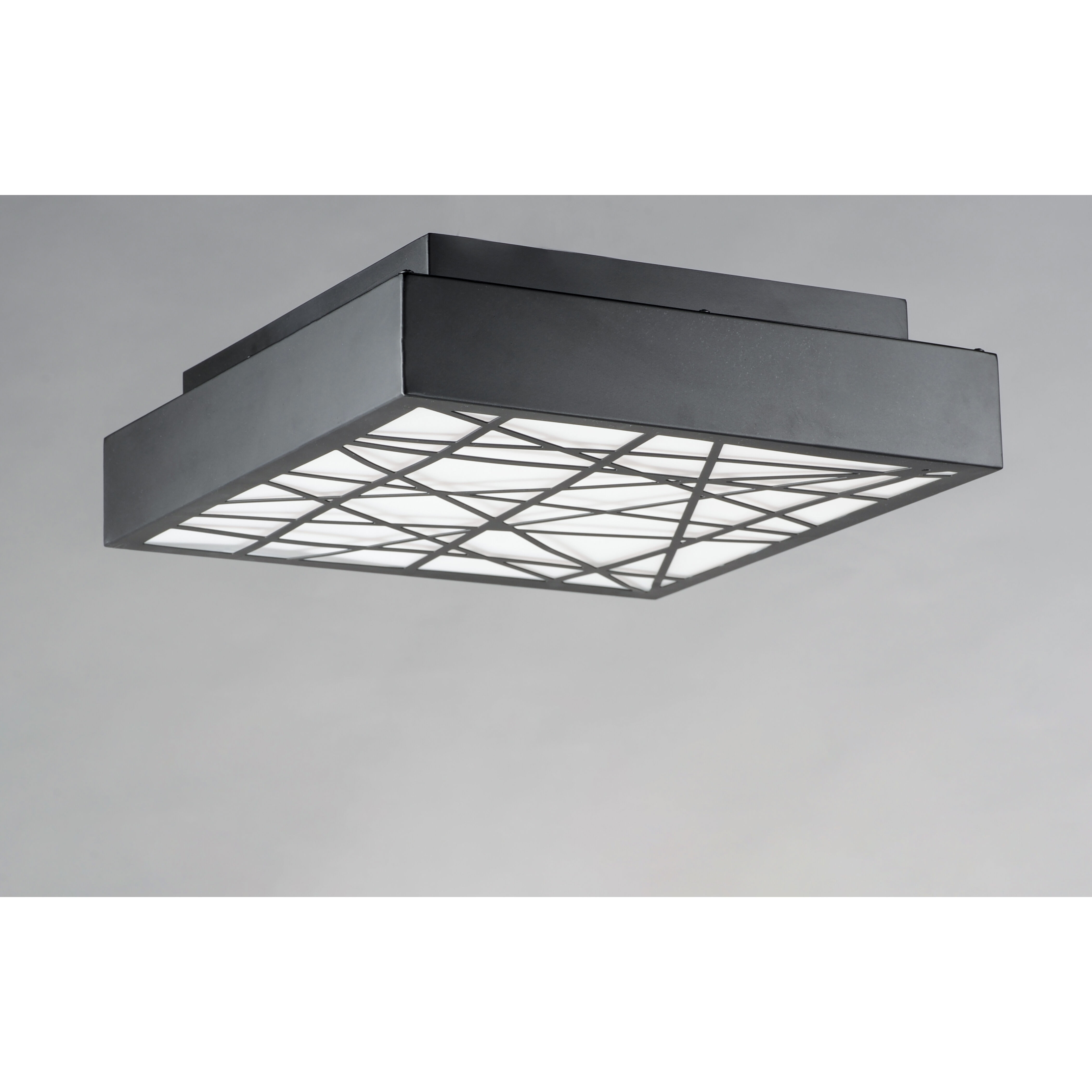 Intersect LED 15.75 inch Black Flush Mount Ceiling Light