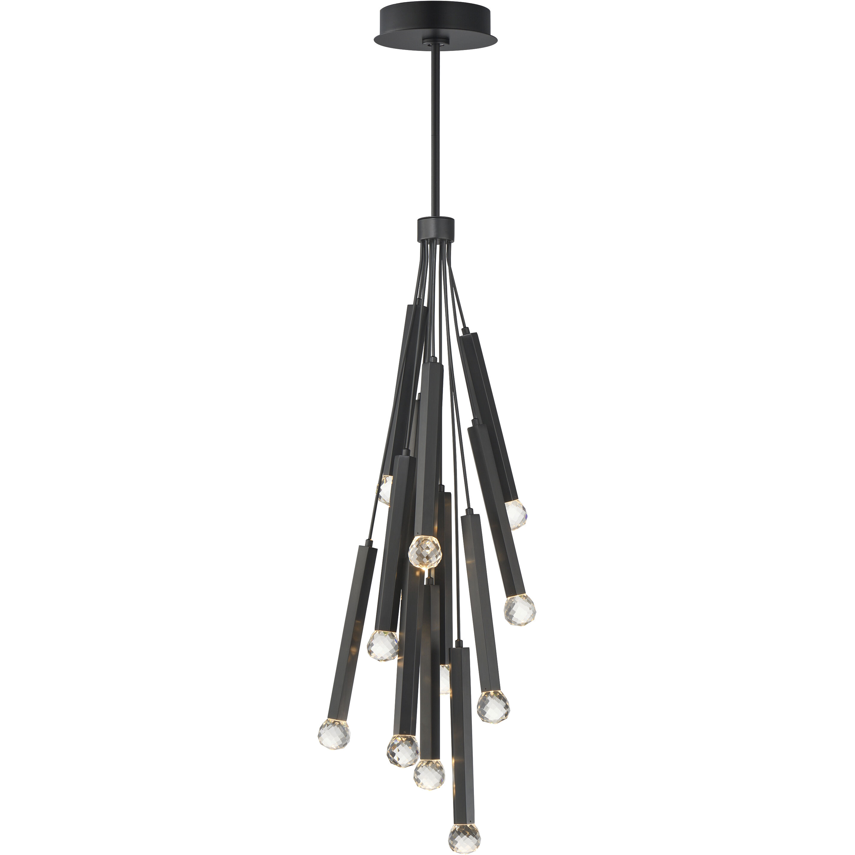 Allumettes LED 8.5 inch Black Multi-Light Pendant Ceiling Light