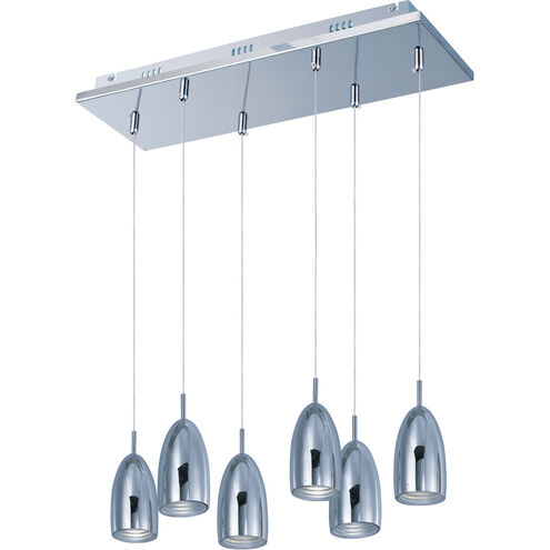 Bullet LED 24 inch Polished Chrome Linear Pendant Ceiling Light