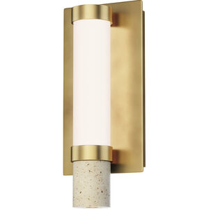 Travertine LED 5.5 inch Travertine and Gold Wall Sconce Wall Light