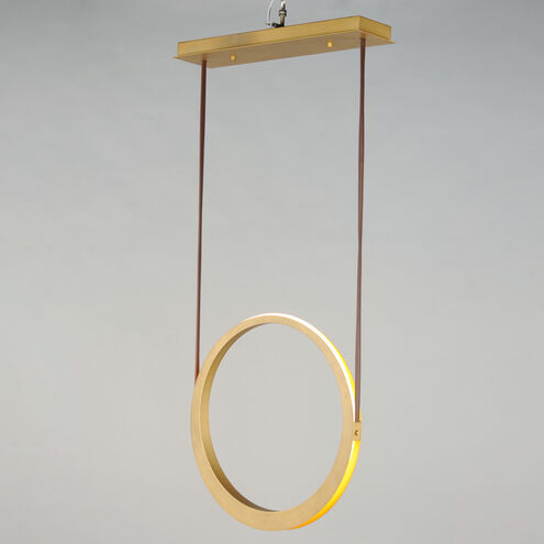 Tether LED 5.5 inch Natural Aged Brass Single Pendant Ceiling Light