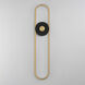 Gravity LED 30 inch Black and Gold Outdoor Wall Mount