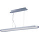 Moonbeam LED 8 inch Matte Silver Single Pendant Ceiling Light