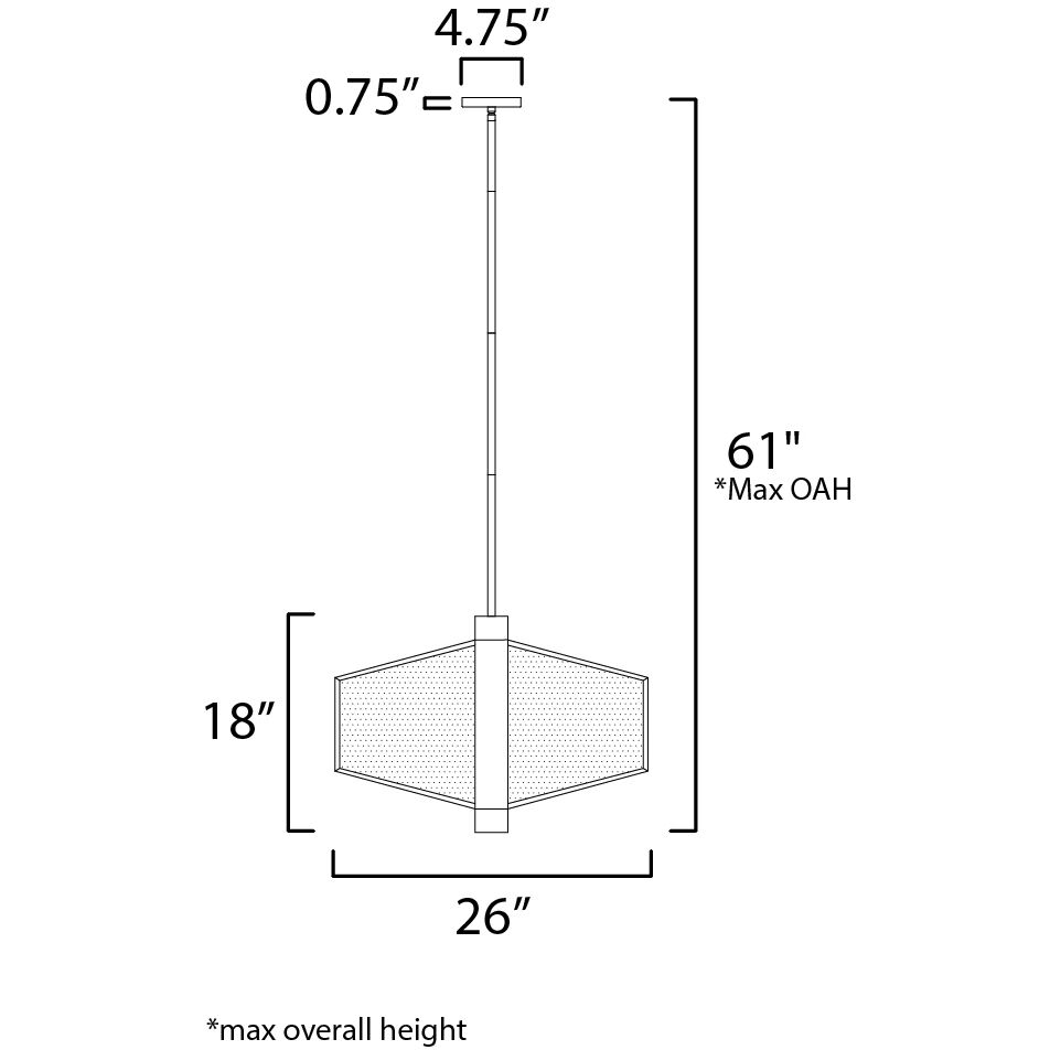 Telstar LED 26 inch Natural Aged Brass Single Pendant Ceiling Light