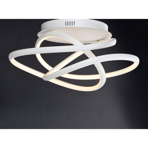 Twisted LED 24.5 inch Matte White Flush Mount Ceiling Light