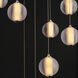 Rhythm LED 21.75 inch Polished Chrome Multi-Light Pendant Ceiling Light