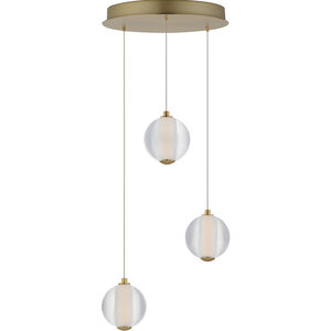 Rhythm LED 11.75 inch Gold Multi-Light Pendant Ceiling Light
