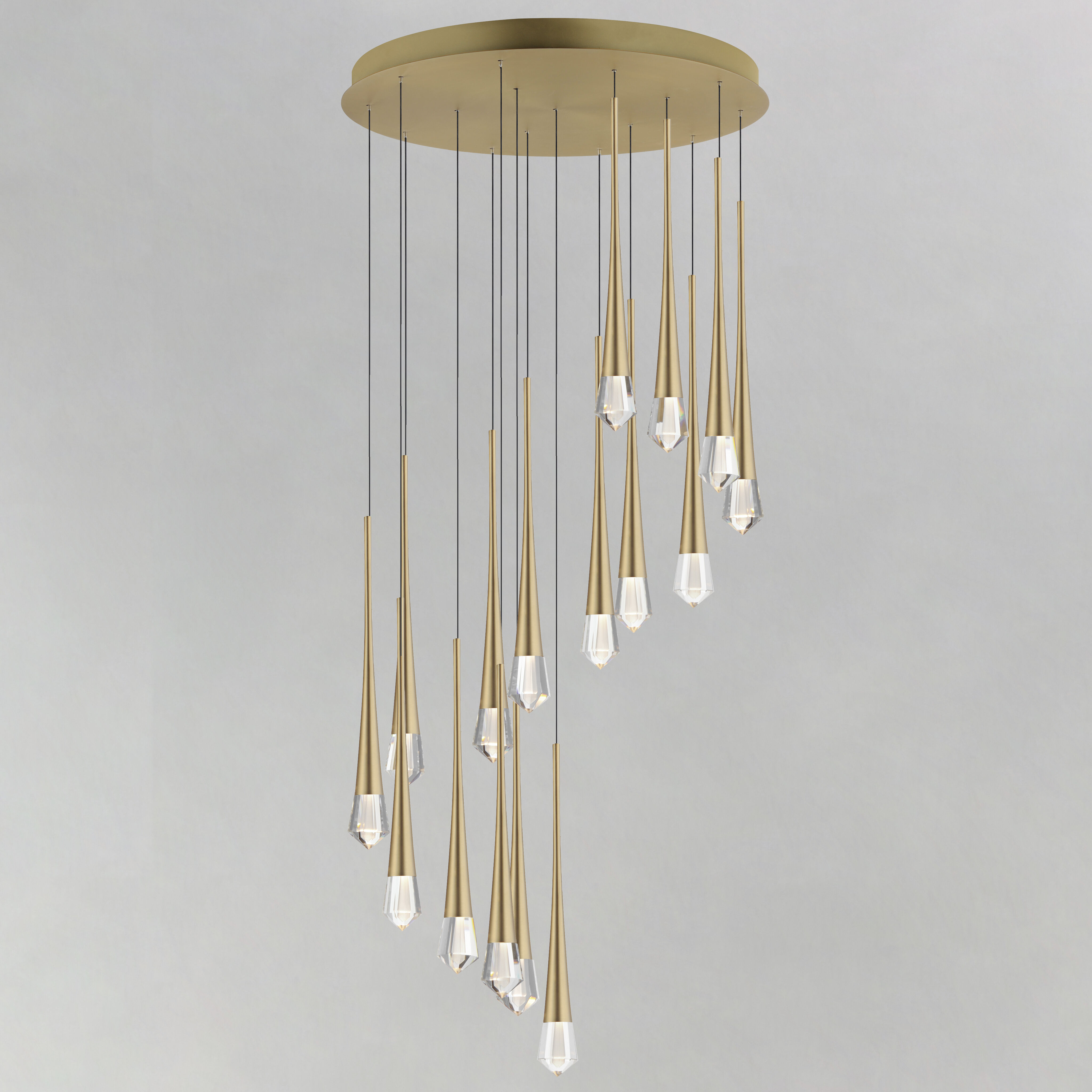 Pierce LED 24.75 inch Gold Multi-Light Pendant Ceiling Light