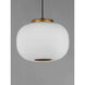 Soji LED 9 inch Black and Gold Single Pendant Ceiling Light