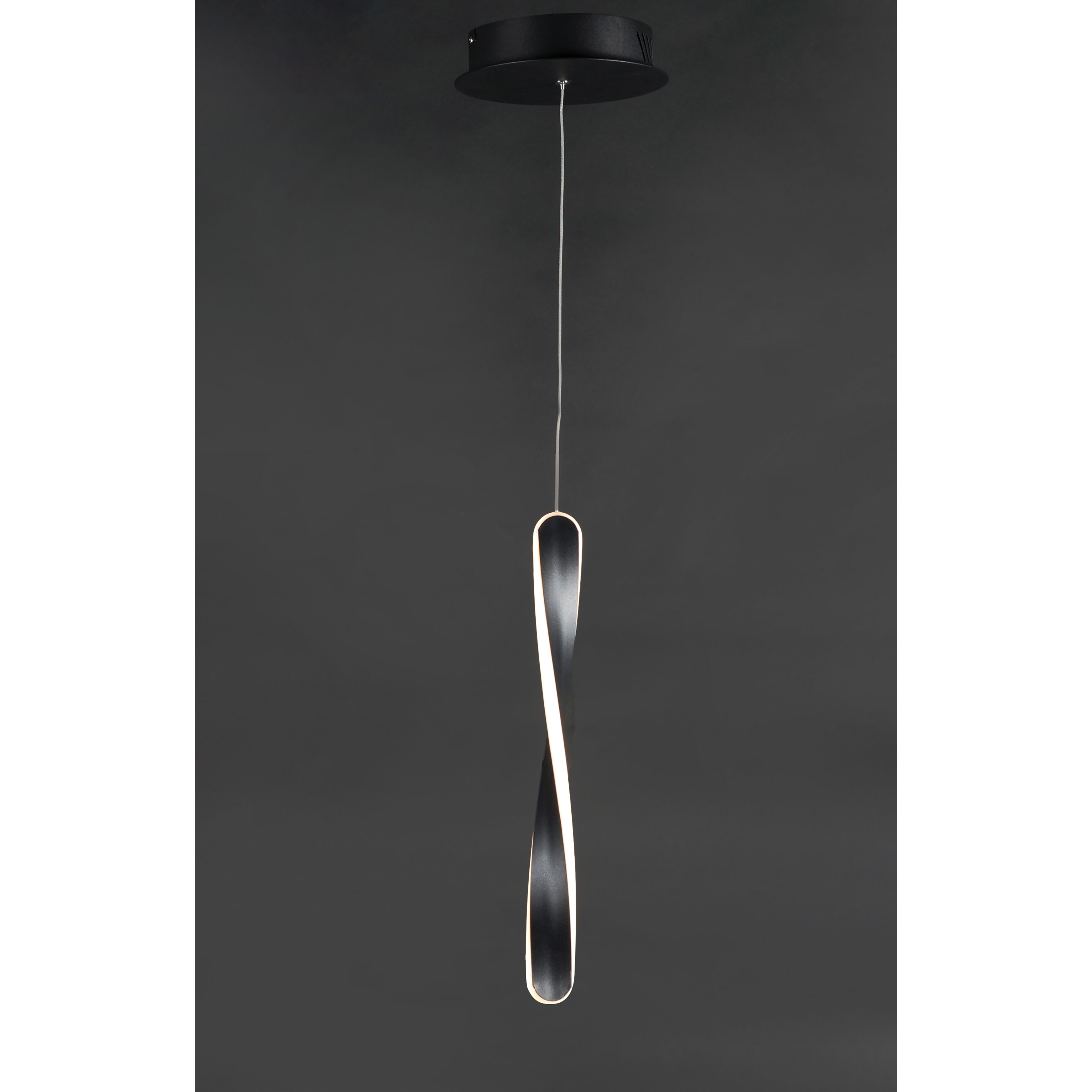 Pirouette LED 8 inch Black Mini Pendant Ceiling Light