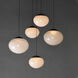Nimbus LED 26.25 inch Black Multi-Light Pendant Ceiling Light in White Cirrus