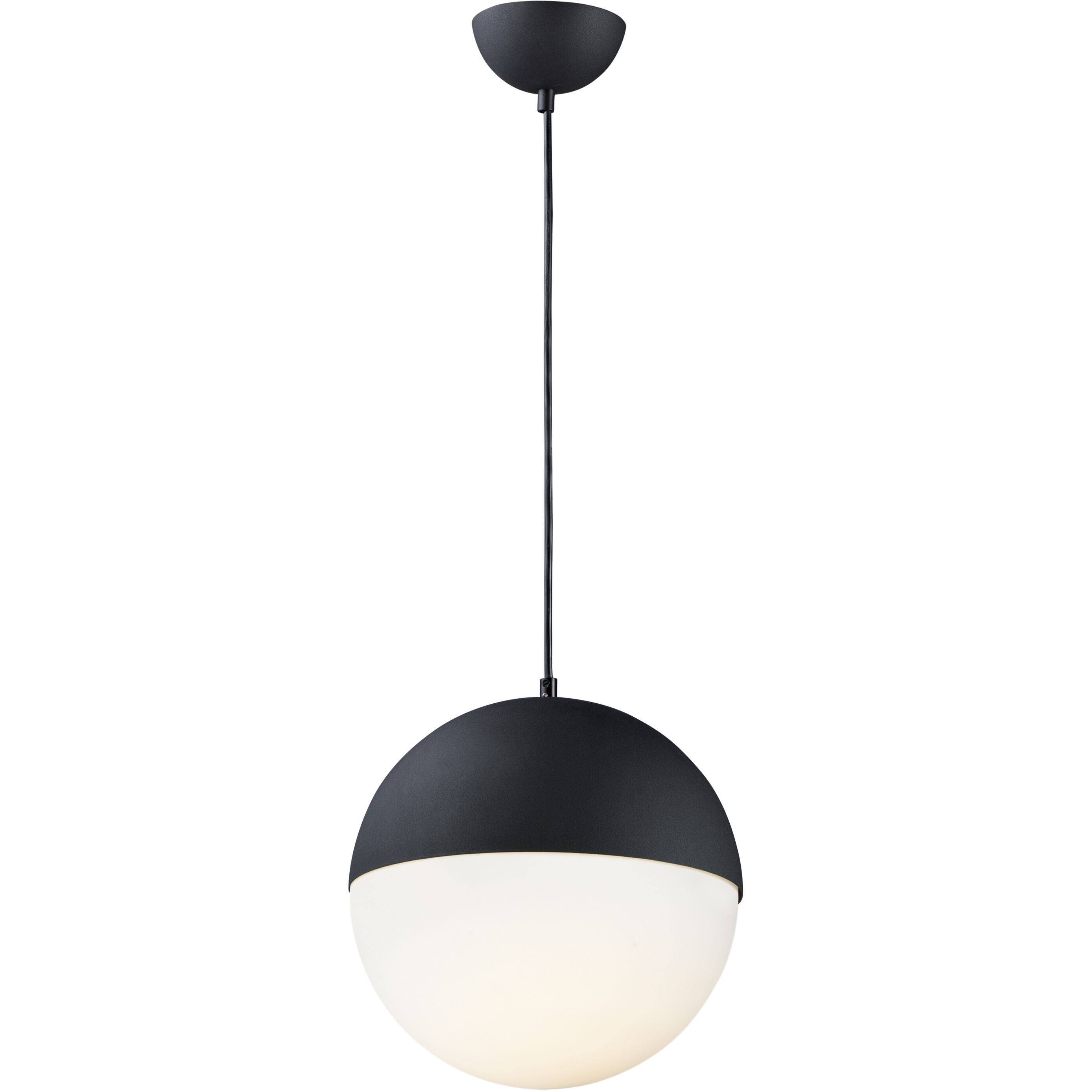 Half Moon LED 11.75 inch Black Single Pendant Ceiling Light